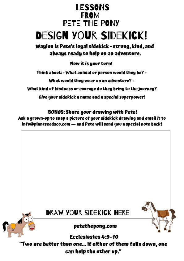 Adventure awaits! Design Your Sidekick with Pete!