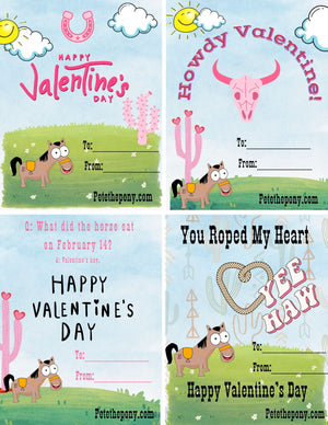 Free Printable Valentine’s Day Cards from Pete the Pony
