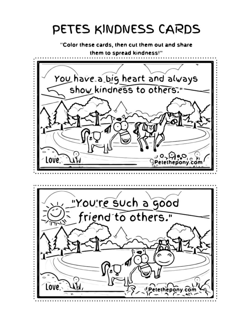 Share smiles with Pete’s FREE Kindness Cards!